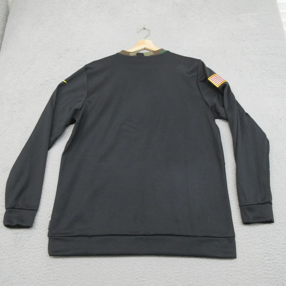 Oregon Ducks Sweatshirt Mens L Black NCAA Football Nike Dri Fit On Field Camo